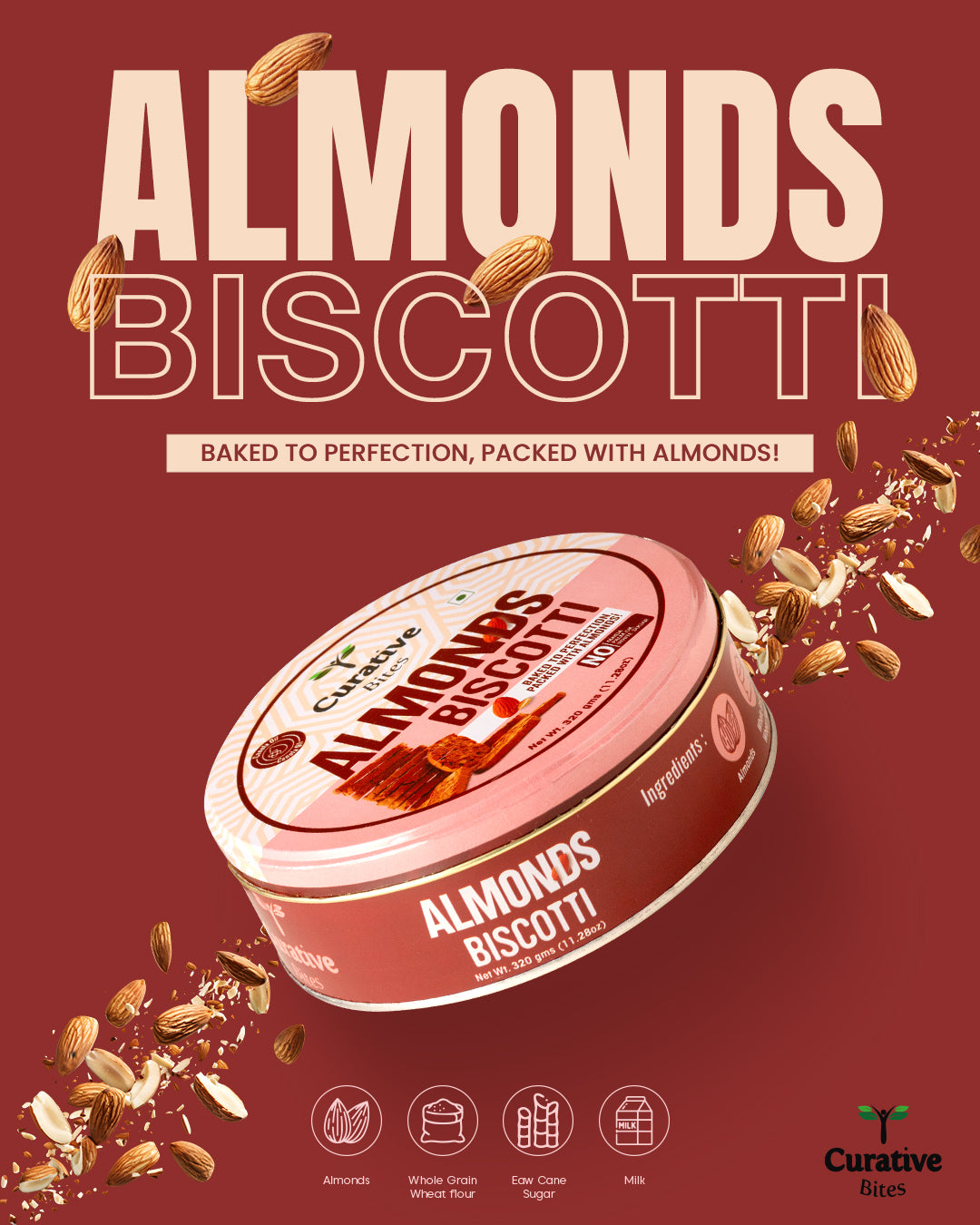 Almond Biscotti (Pack of 4)