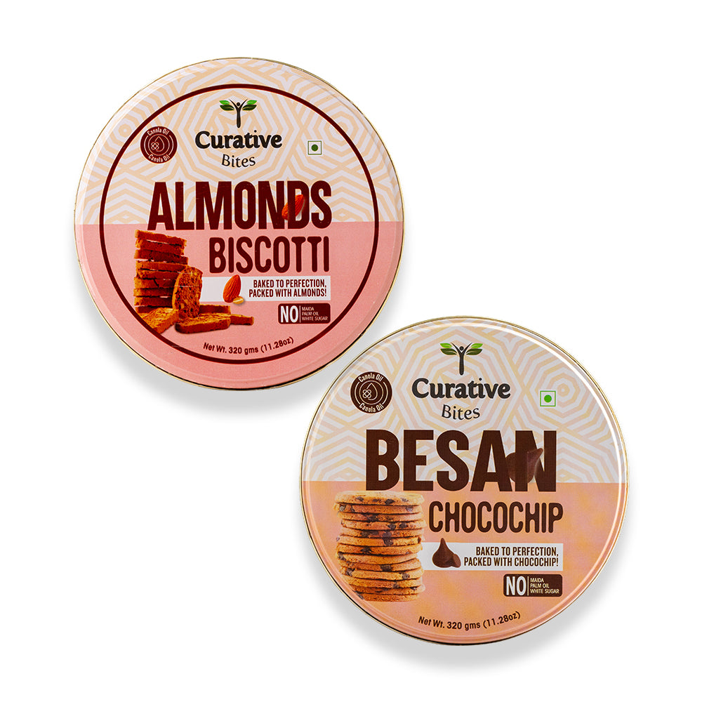 Almond Biscotti & Besan Chocochip – curativebites